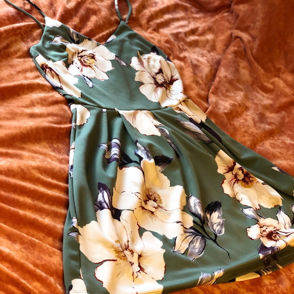Green Floral Dress